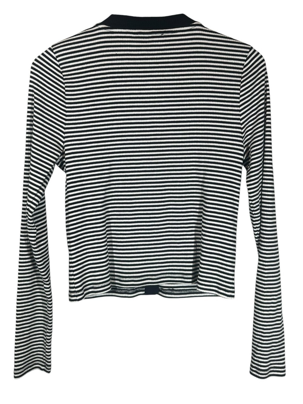 J.CREW Women's Medium Vintage Rib Lady Jacket Black & White Striped Gold Buttons - Picture 5 of 8